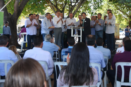 Solenidade de inauguração do serviço de dados e voz 3G reuniu diversas autoridades em Bonito - Foto/Governo do Estado